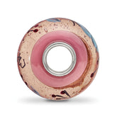 Sterling Silver Reflections Hand Painted Bird, Clear & Rose Glass Bead